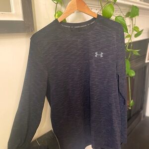 UA - Heatgear Long Sleeve - Fitted - Black Heather color